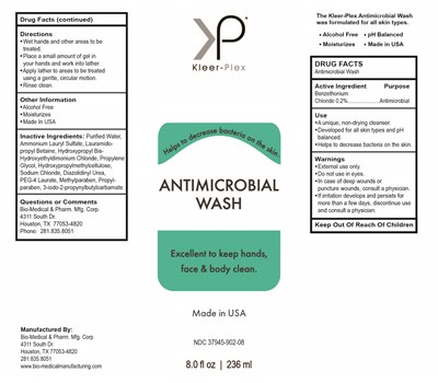 Label (8 Oz Kleer Plex Antimicrobial Face Body Wash)